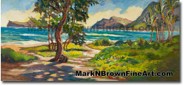 06 - Sherwood Forest Waimanalo Bay 2 - Hawaii Fine Art by Hawaii Artist Mark N. Brown